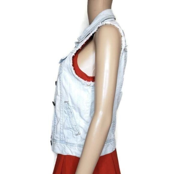 Bullhead Denim Co. Womens Sm Denim Vest Aztec Embroidery Sleeveless Jacket vest - Picture 3 of 9